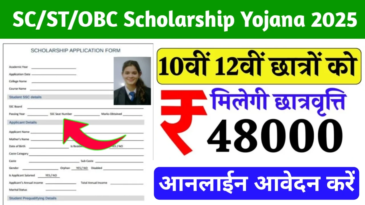 ST SC OBC Scholarship 2025 Yojana